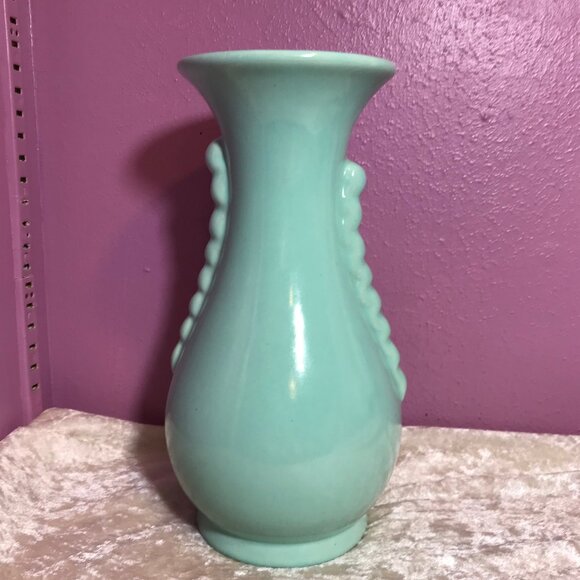 Vintage Light Robin Blue MCM Mid-Century Modern Vase GUC Retro Home Decor Style - Picture 2 of 6